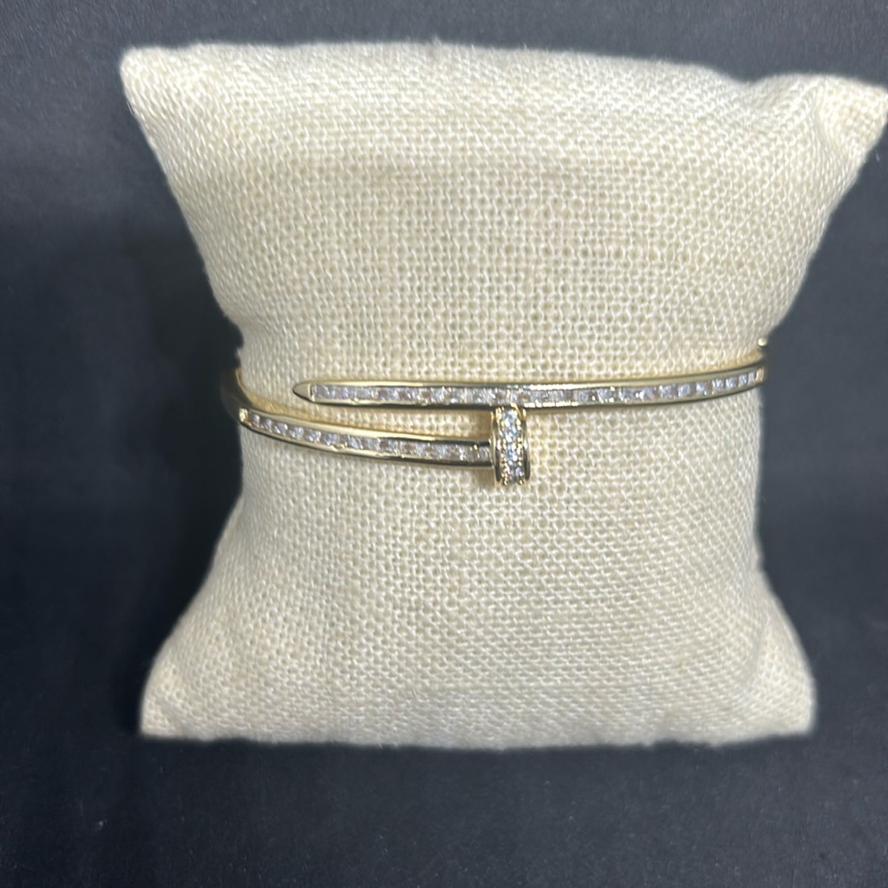 Gold filled nail bracelet